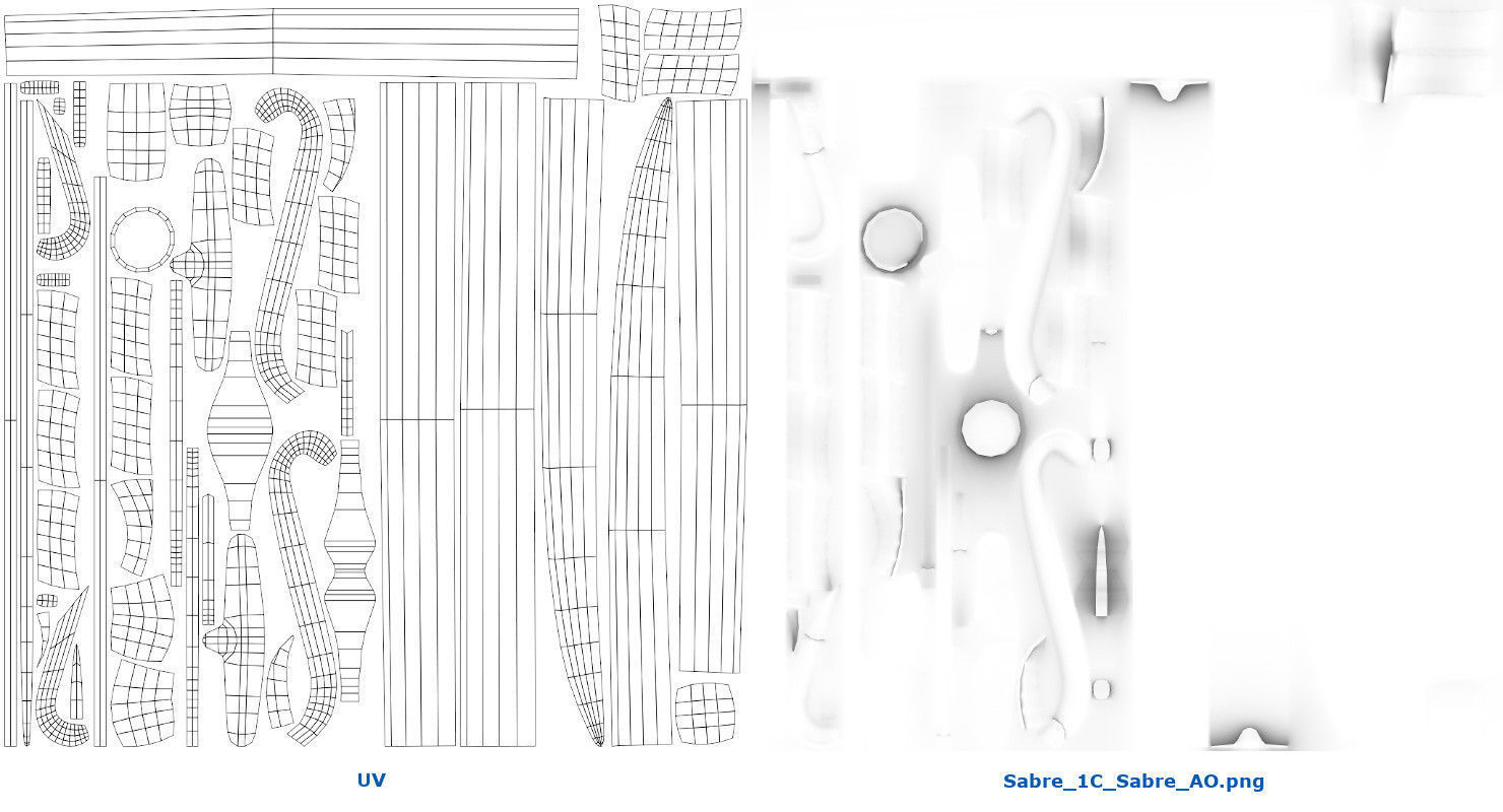 Sabre 1C Low-poly 3D model_7