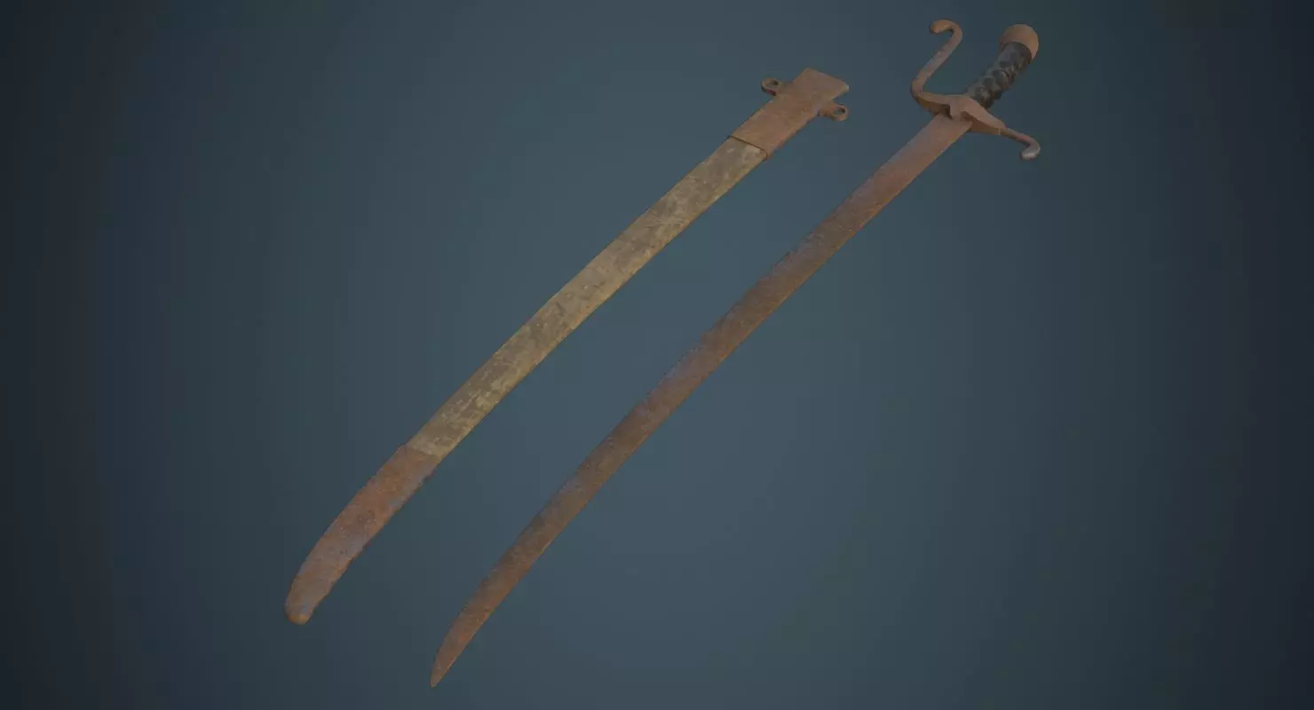 Sabre 1C Low-poly 3D model_0