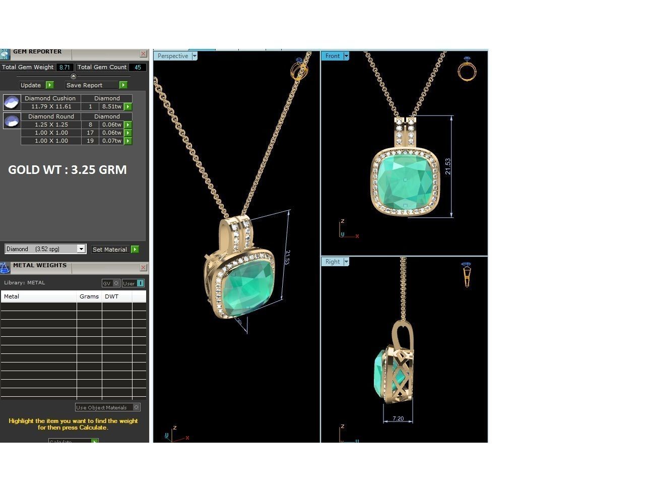 Women pendant 3dm render detail 3D print model_1