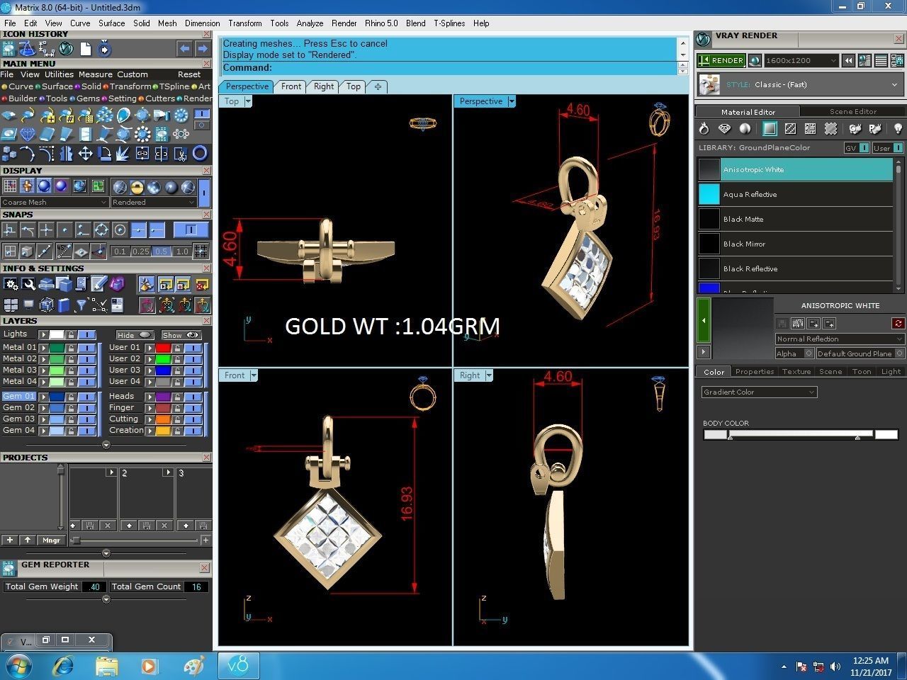 Women pendant 3dm render detail 3D print model_4