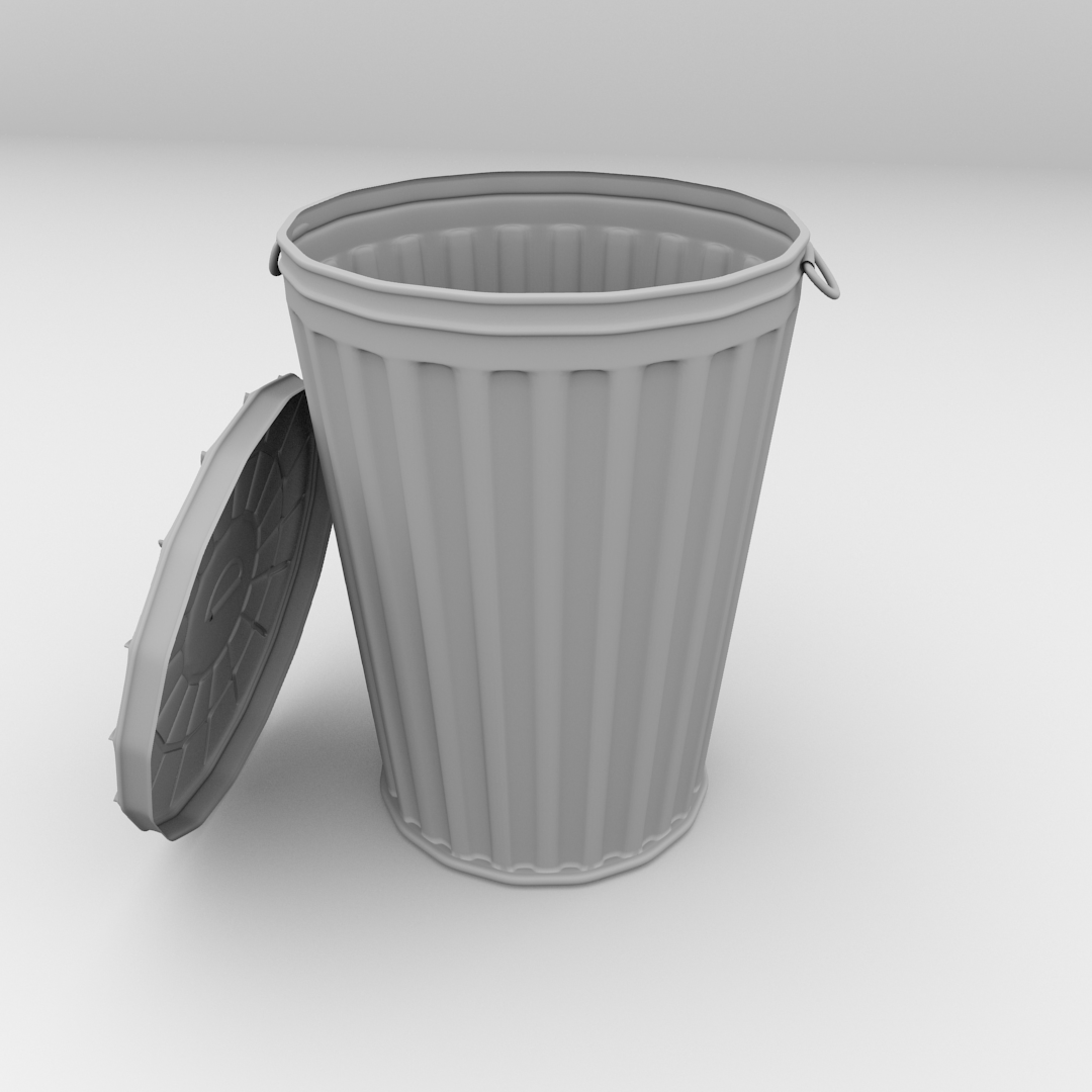 Garbage Can 3D model_3