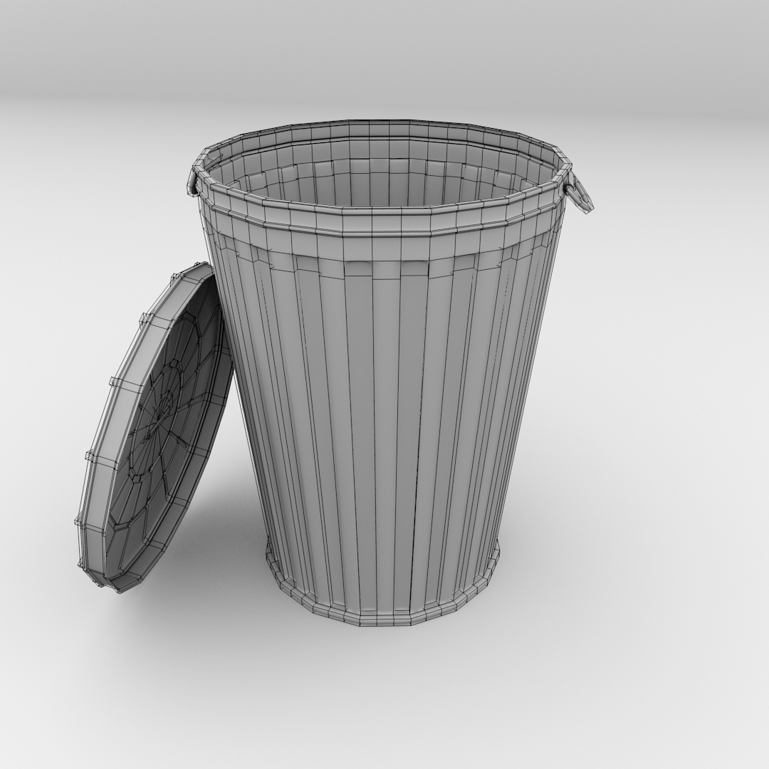 Garbage Can 3D model_4