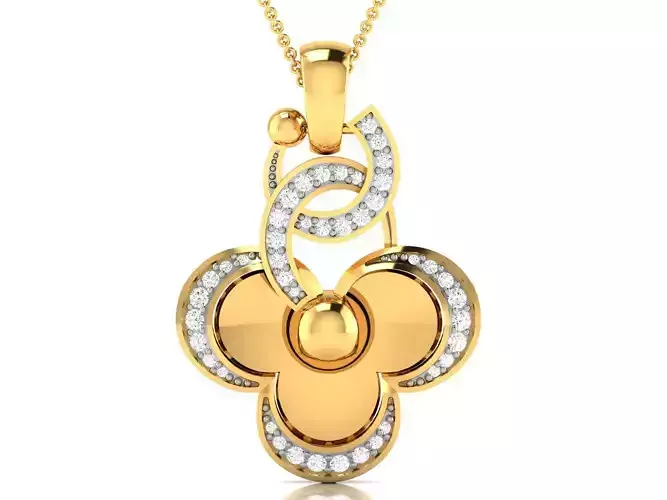 Women pendant 3dm render detail