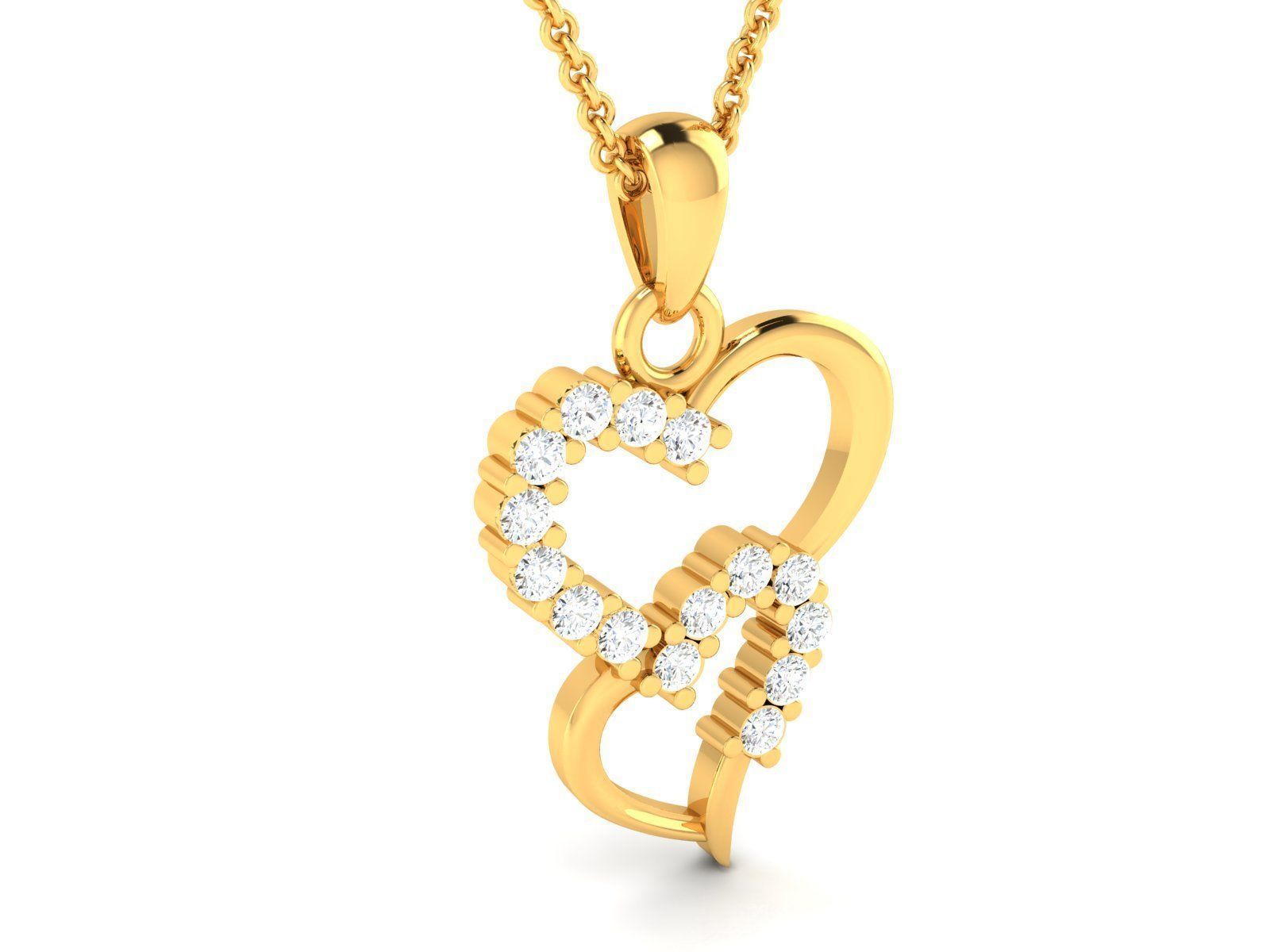 Women heart pendant 3dm render detail 3D print model_1