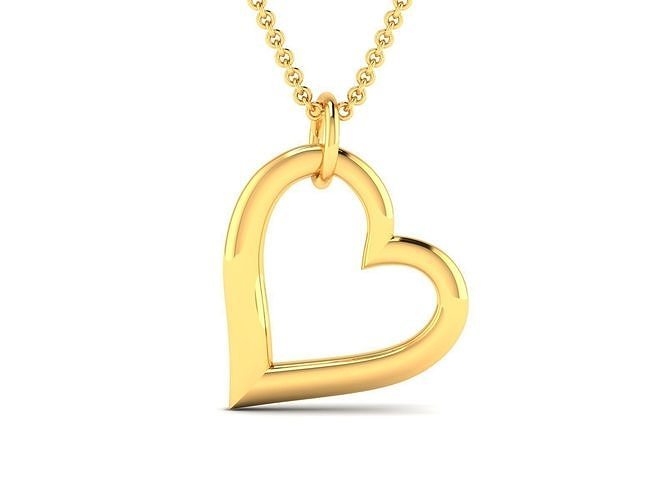 Women heart pendant 3dm render detail 3D print model