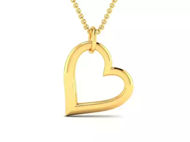 Women heart pendant 3dm render detail 3D print model