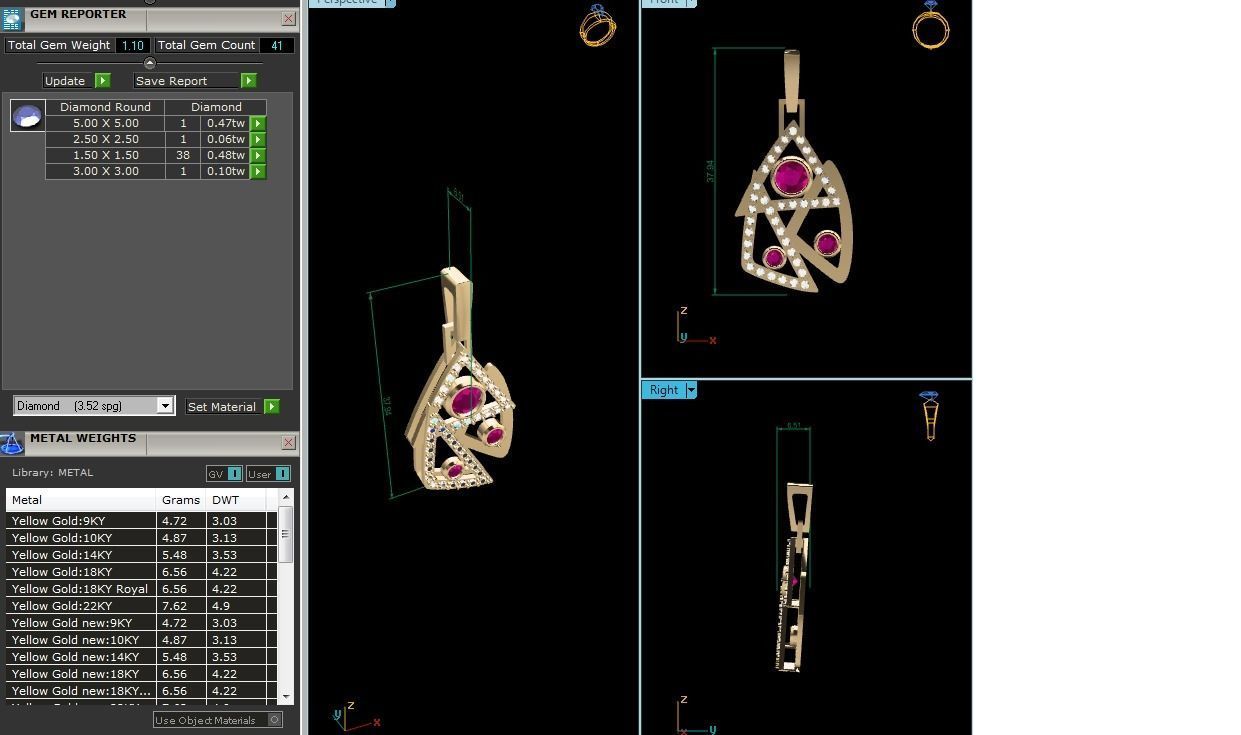 Women Pendant 3dm render detail 3D print model_6