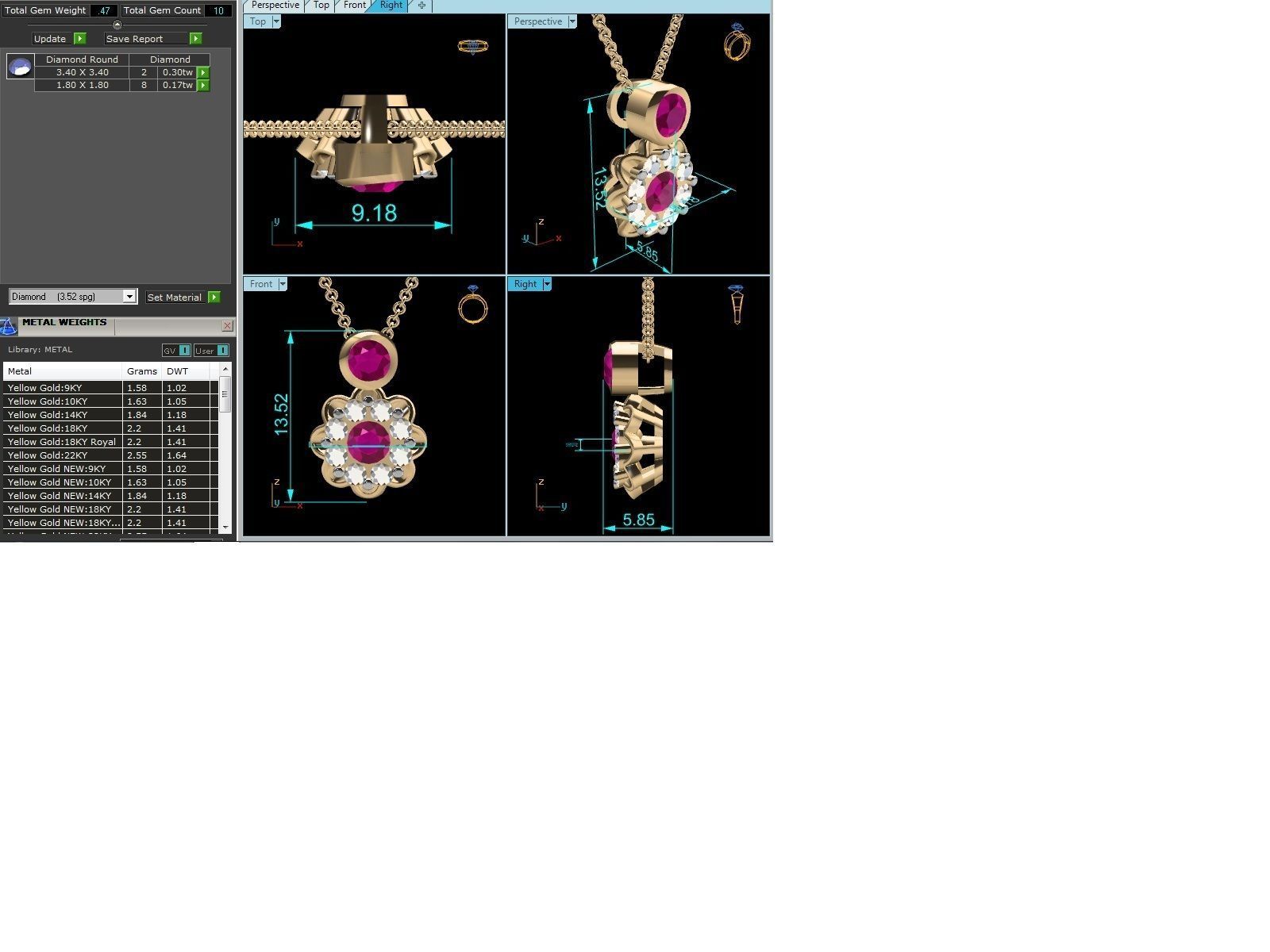 Women pendant 3dm render detail 3D print model_1