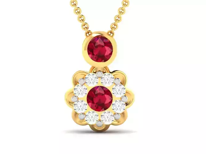 Women pendant 3dm render detail