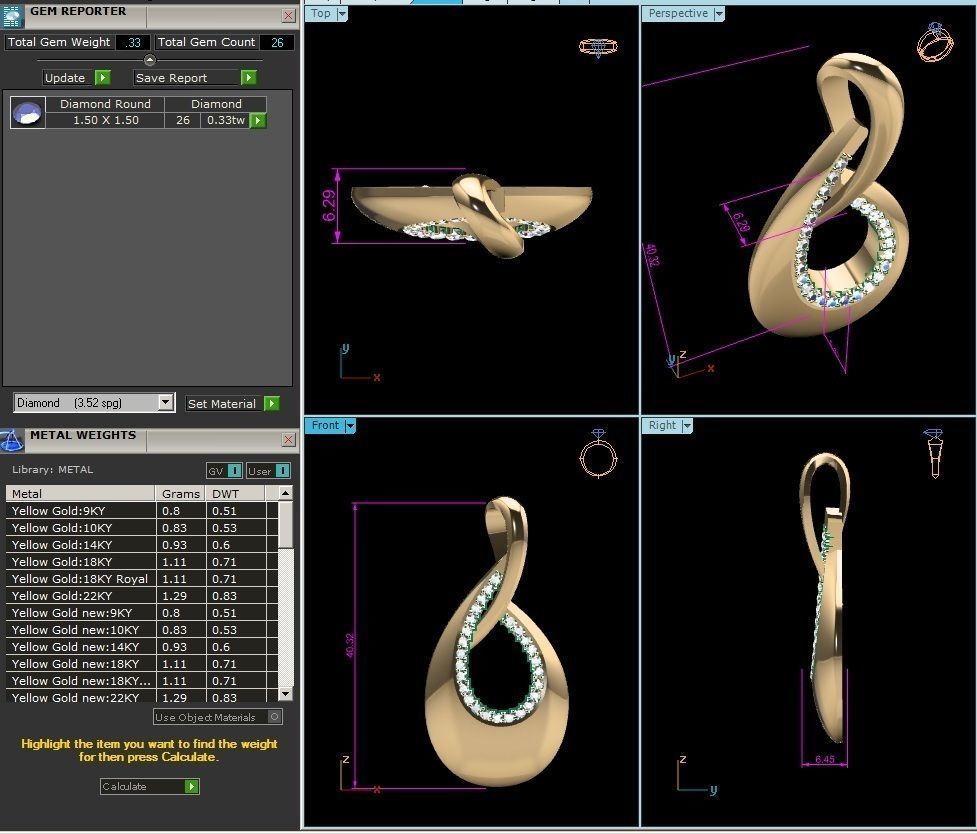 Women pendant 3dm render detail 3D print model_1