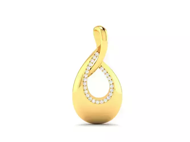 Women pendant 3dm render detail