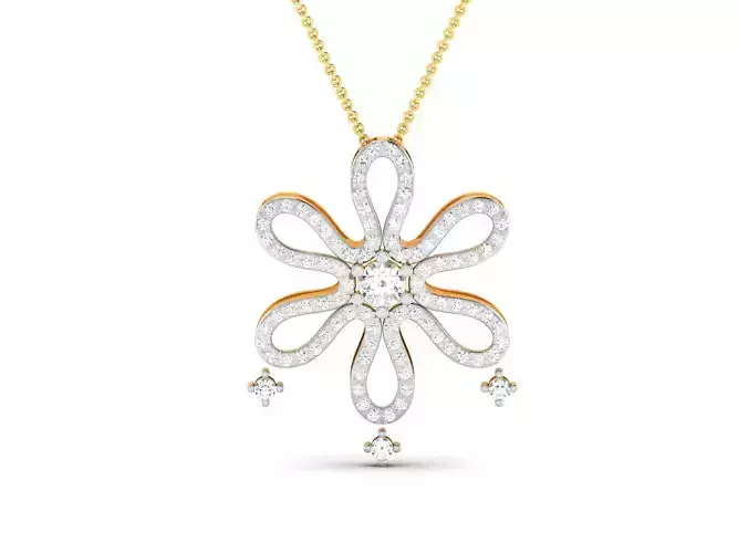 Women pendant 3dm render detail