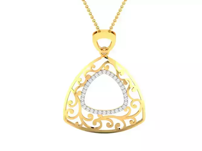 Women pendant 3dm render detail