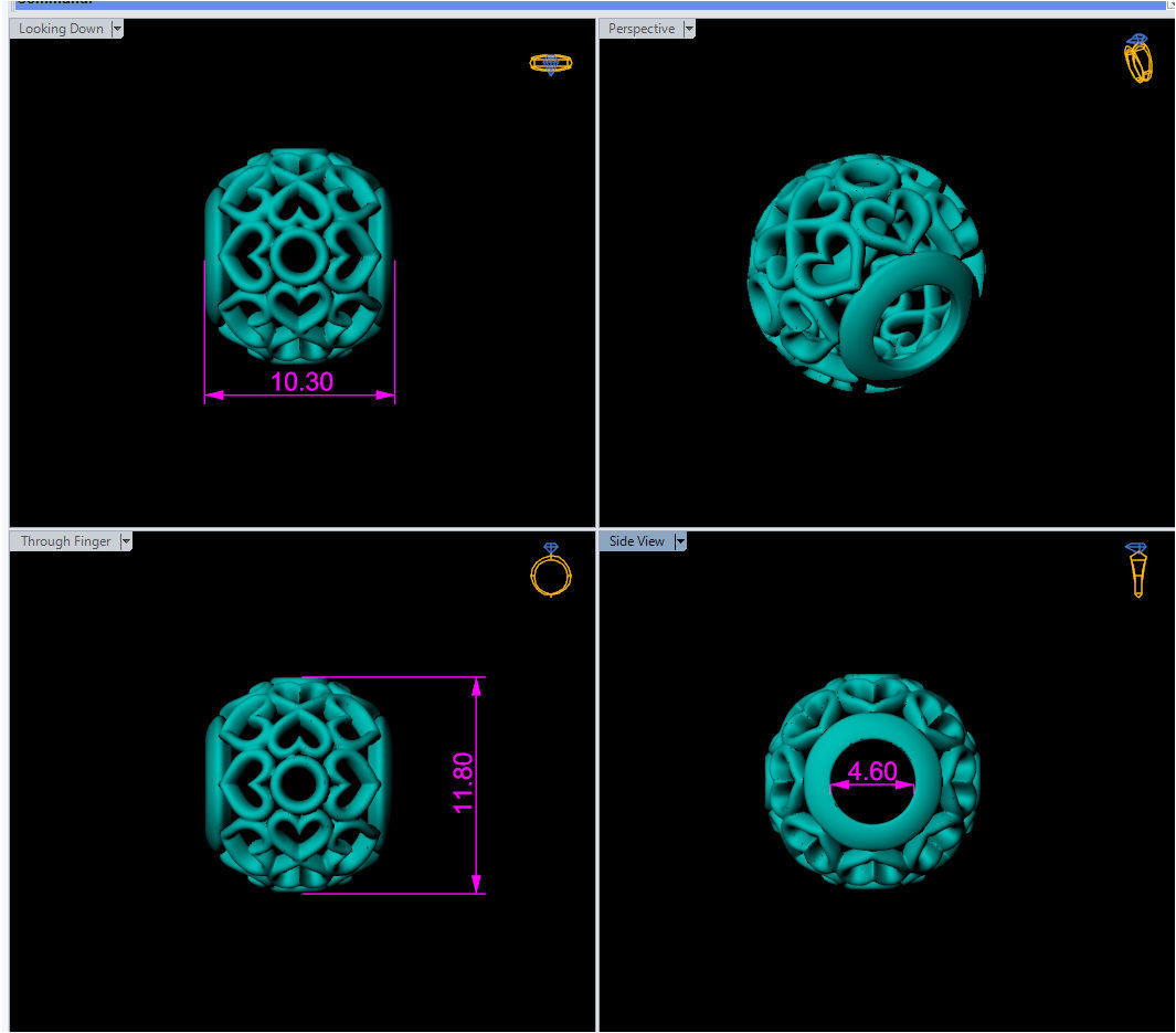 Bead charm 3D print model_1