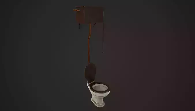 Antique Toilet - Game Ready Low-poly 3D model