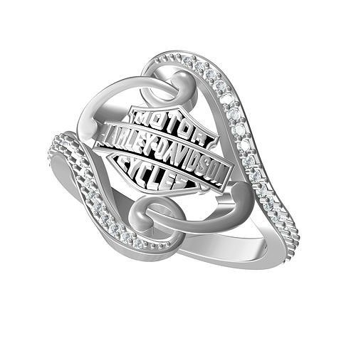 Harley-Davidson harley davidson ring with diamonds 3D print model
