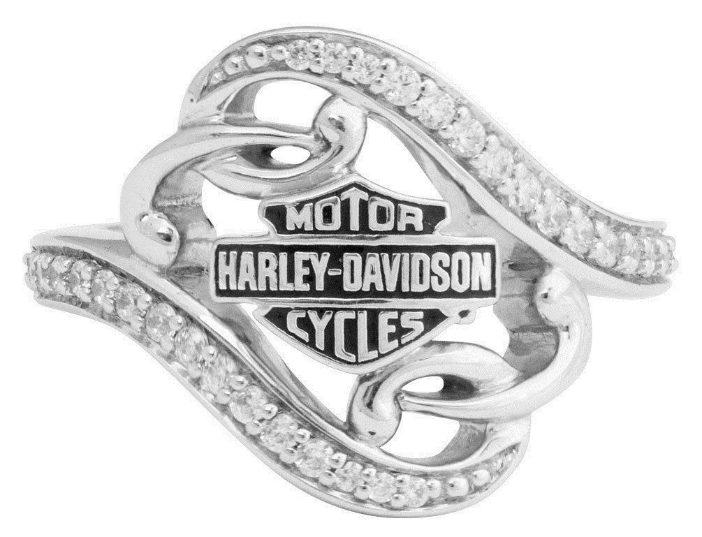 Harley-Davidson harley davidson ring with diamonds 3D print model_3
