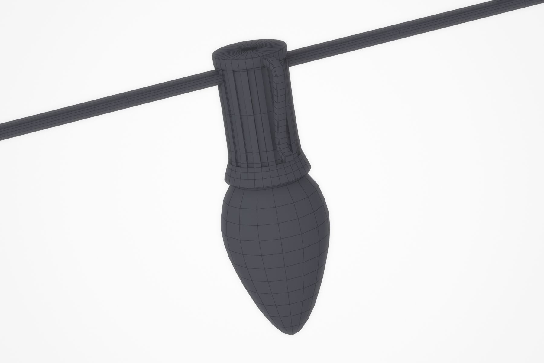 String Christmas Lights V6 Low-poly 3D model_11