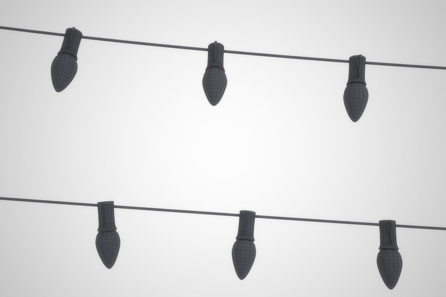 String Christmas Lights V6 Low-poly 3D model_13