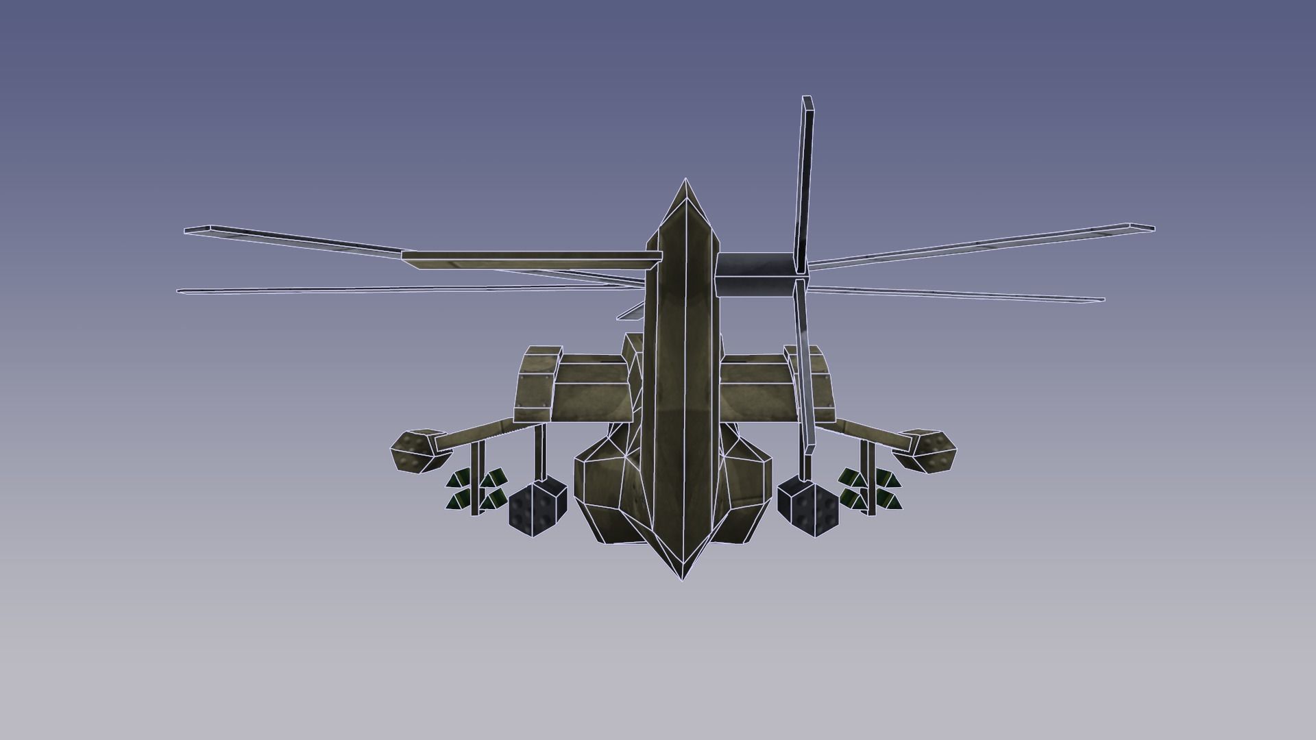 Mil Mi-28 Havoc Low-poly 3D model_11