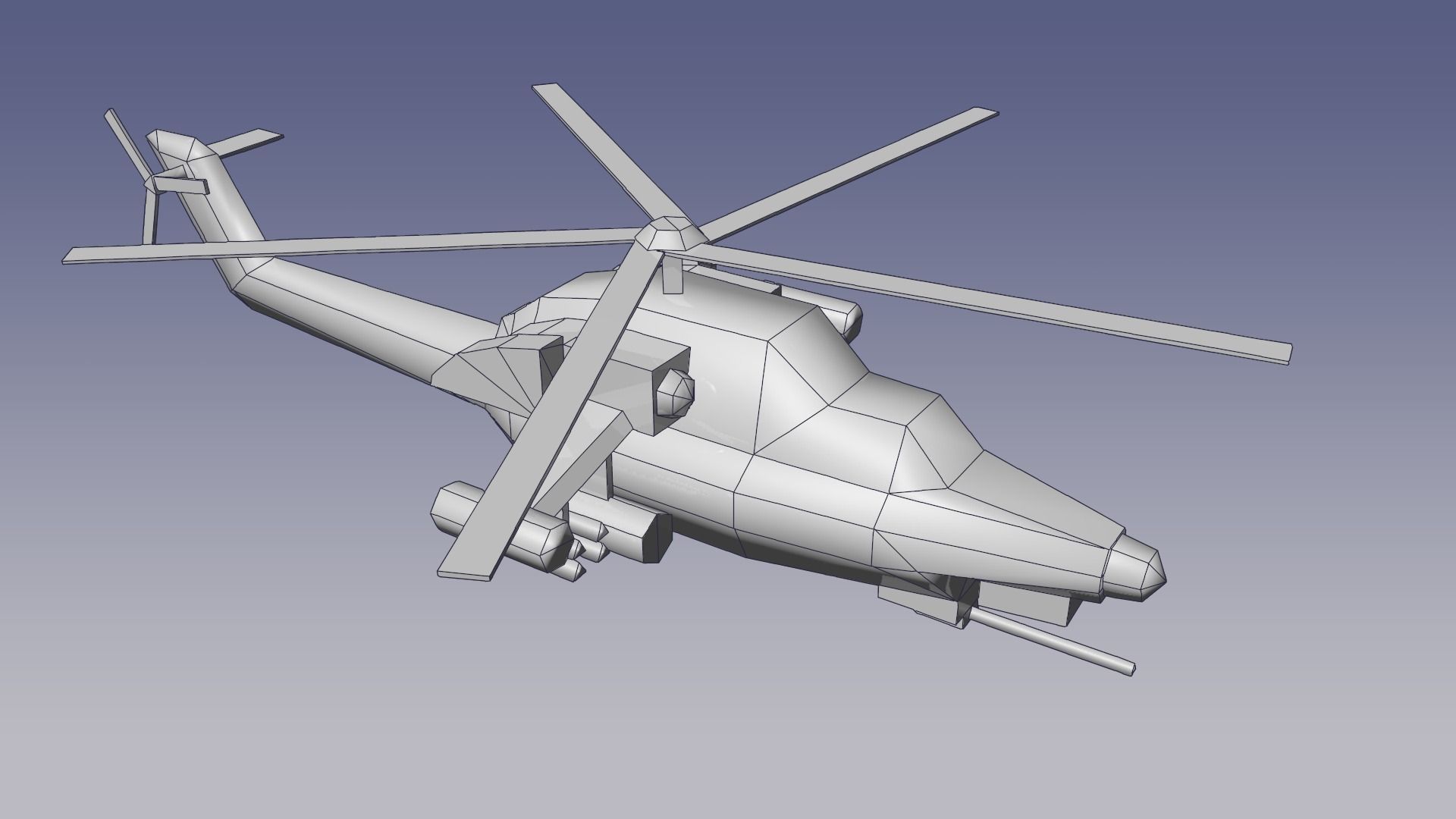 Mil Mi-28 Havoc Low-poly 3D model_15
