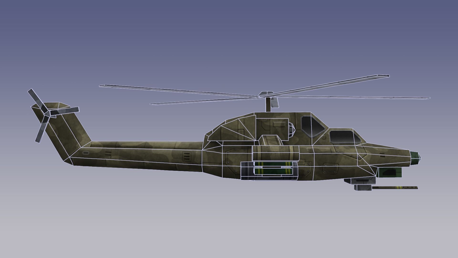 Mil Mi-28 Havoc Low-poly 3D model_5