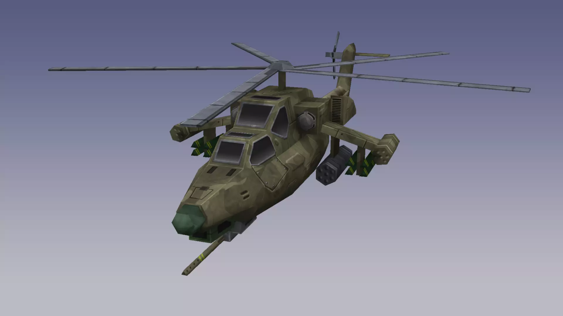 Mil Mi-28 Havoc Low-poly 3D model_0