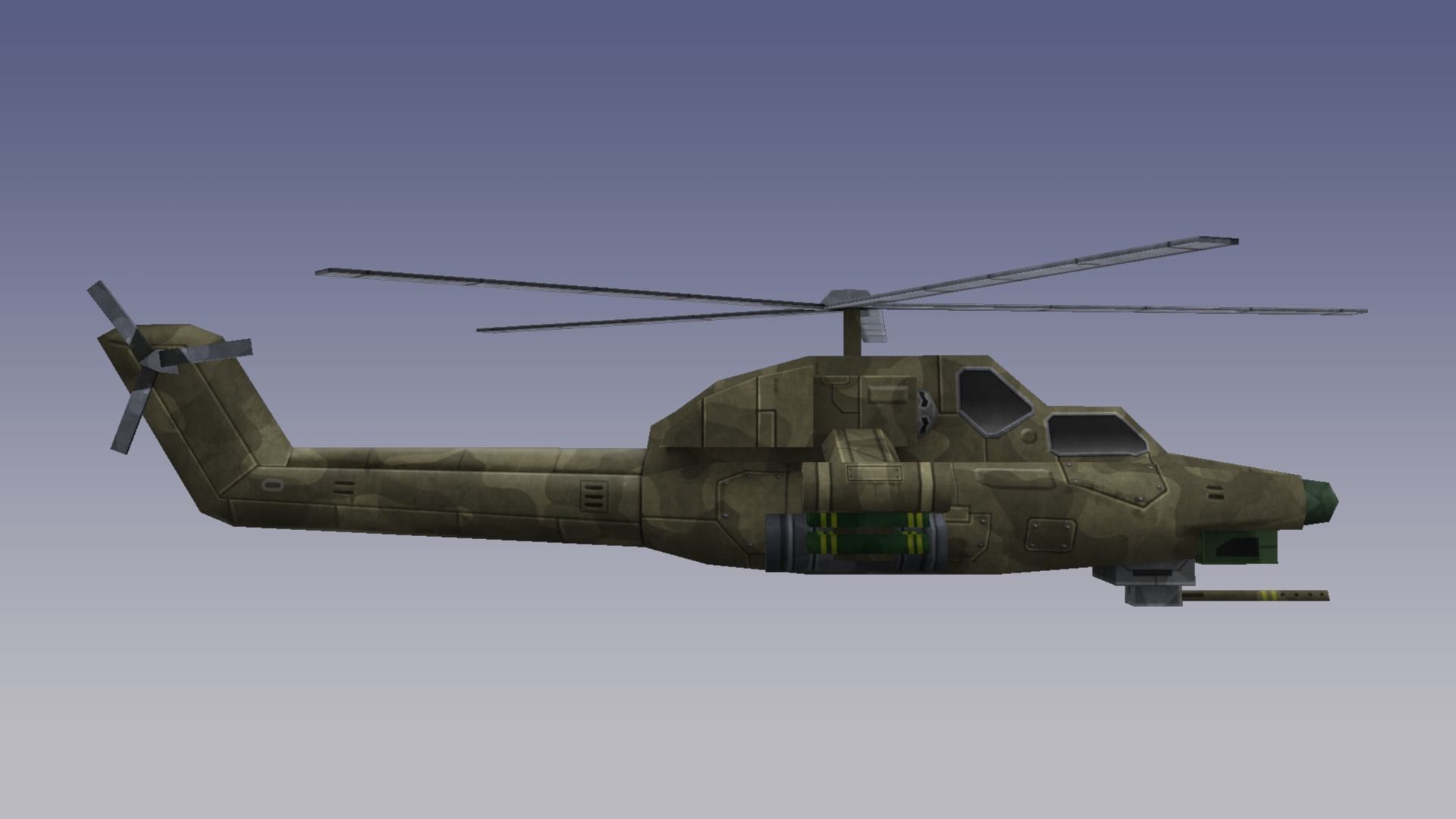 Mil Mi-28 Havoc Low-poly 3D model_4