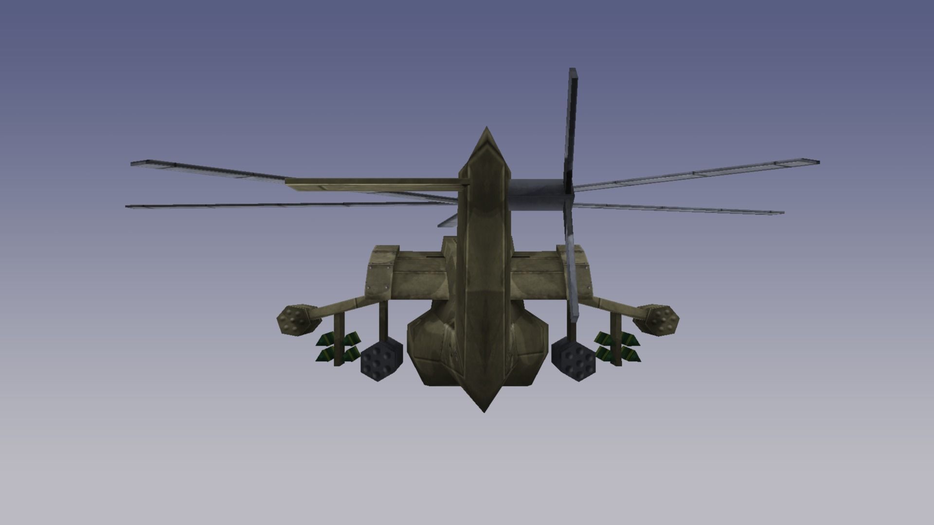 Mil Mi-28 Havoc Low-poly 3D model_10