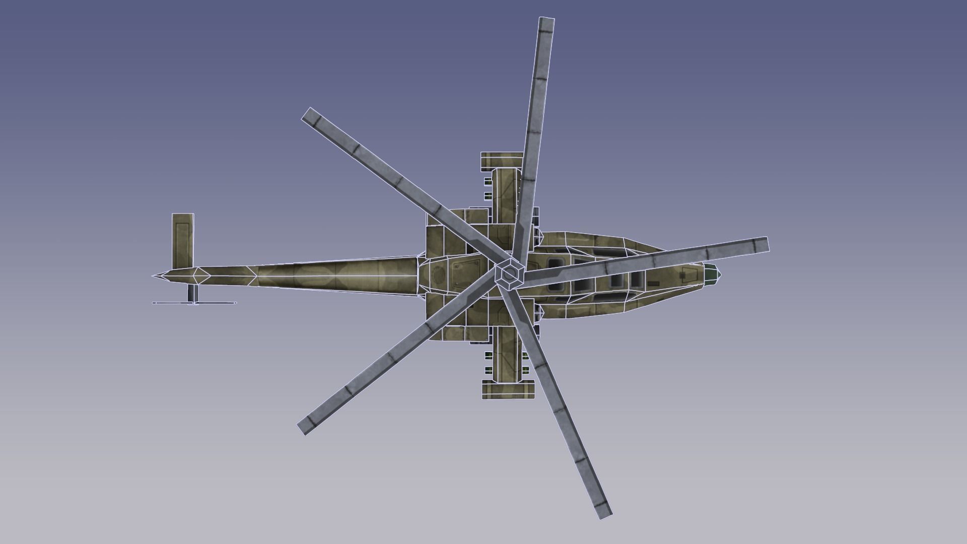 Mil Mi-28 Havoc Low-poly 3D model_3