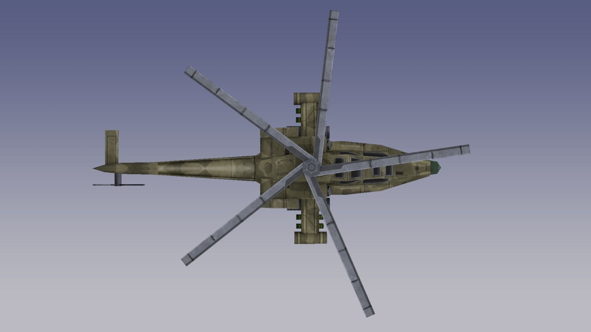 Mil Mi-28 Havoc Low-poly 3D model_2