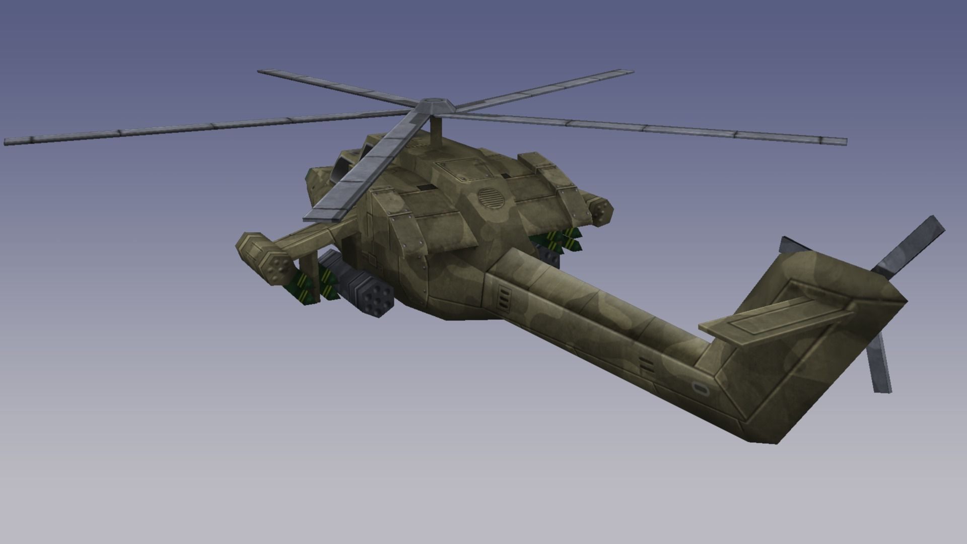 Mil Mi-28 Havoc Low-poly 3D model_12