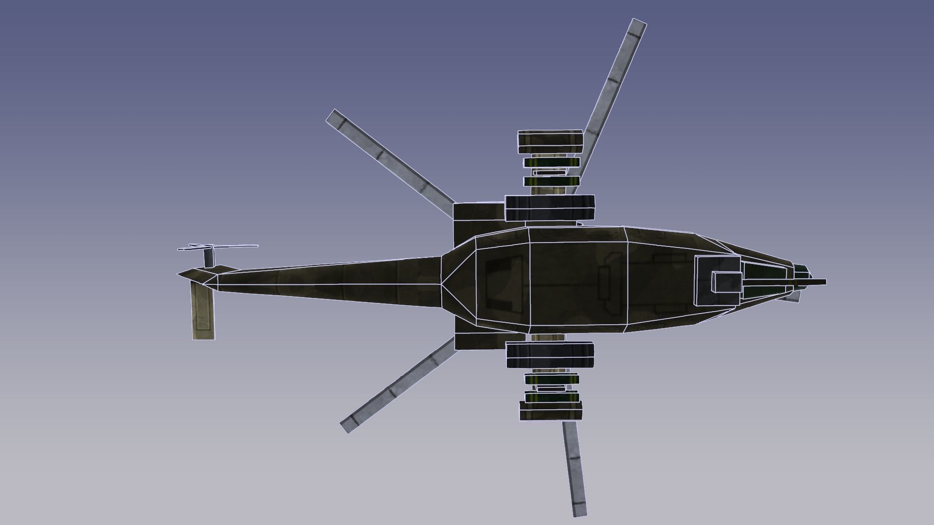 Mil Mi-28 Havoc Low-poly 3D model_9