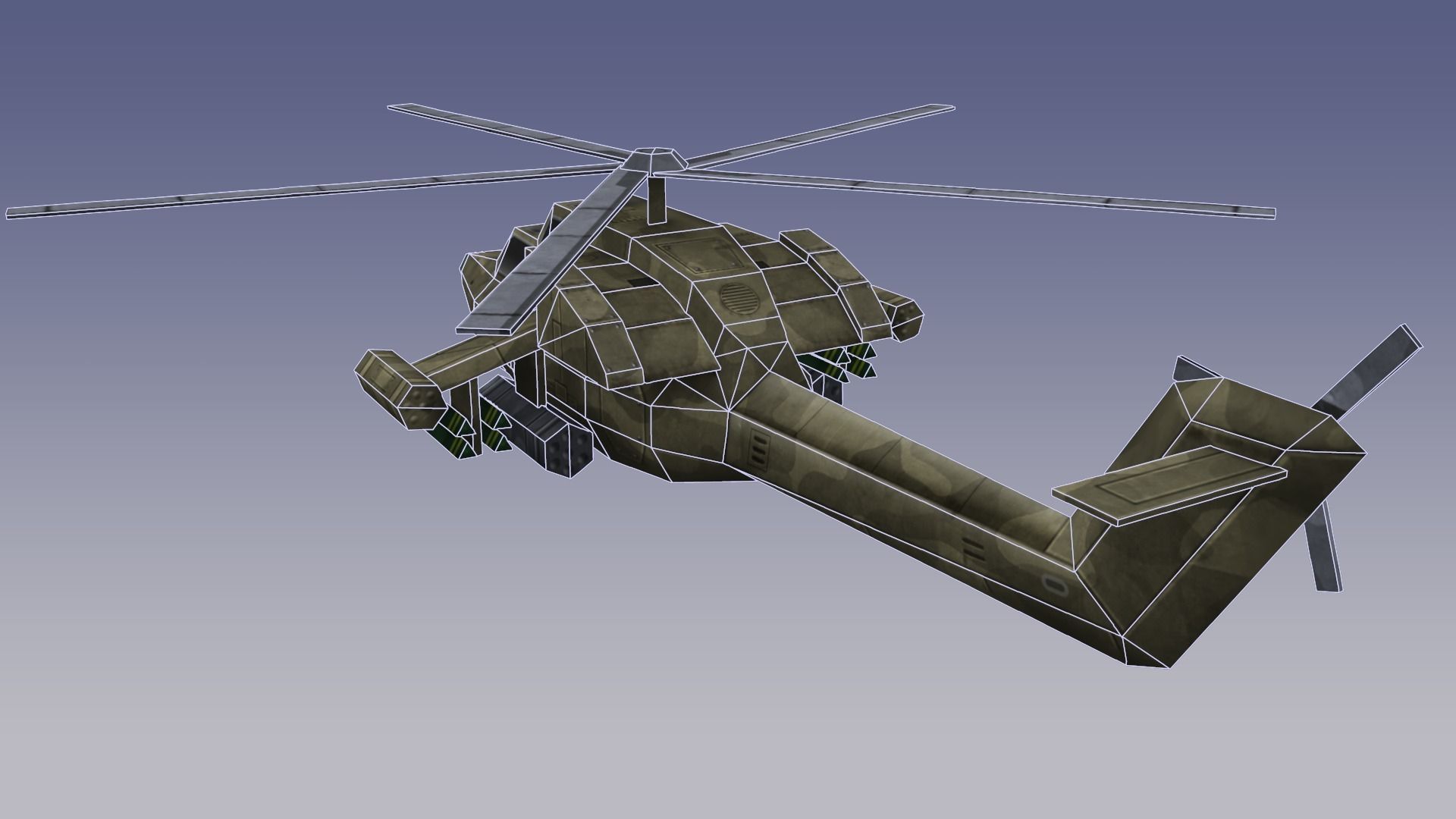 Mil Mi-28 Havoc Low-poly 3D model_13