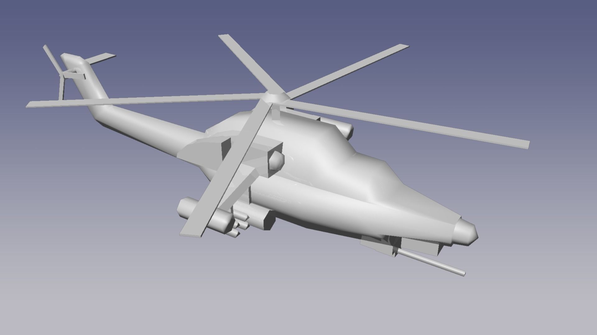Mil Mi-28 Havoc Low-poly 3D model_14