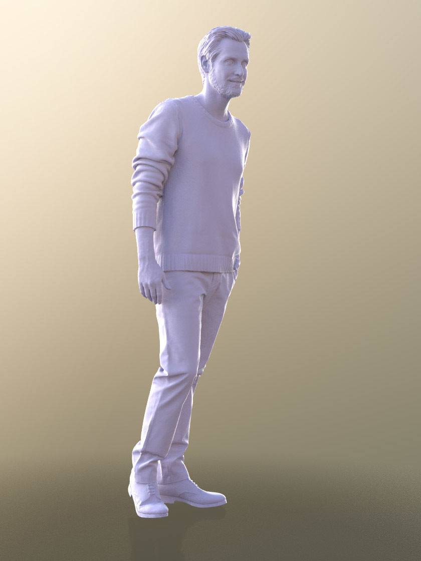 Will 10841 - Casual Man Low-poly 3D model_4