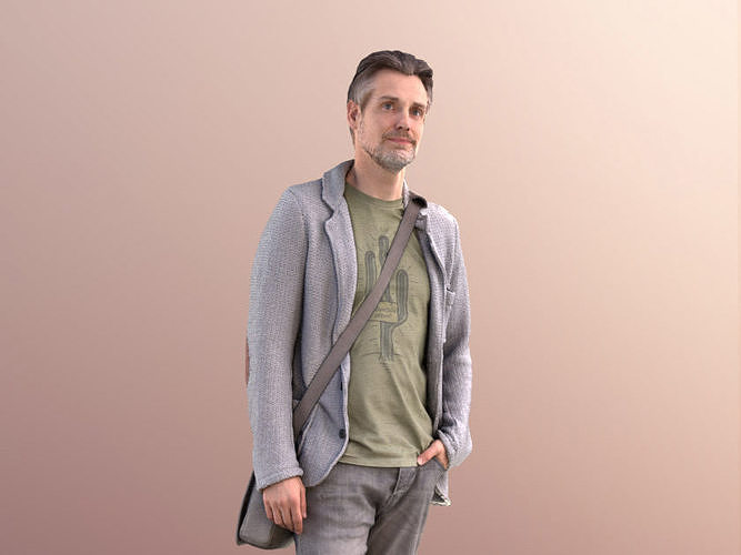 Will 10837 - Standing Casual Man Low-poly 3D model