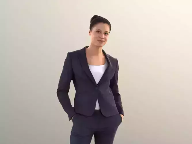 Diana 10834 - Standing Business Woman Low-poly 3D model