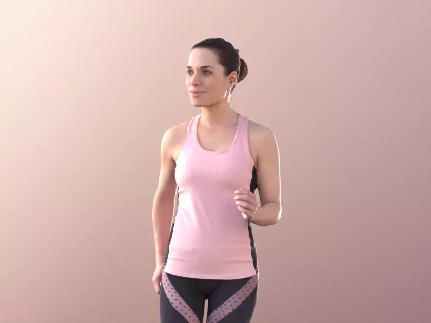 Juliette 10820 - Running Girl Low-poly 3D model