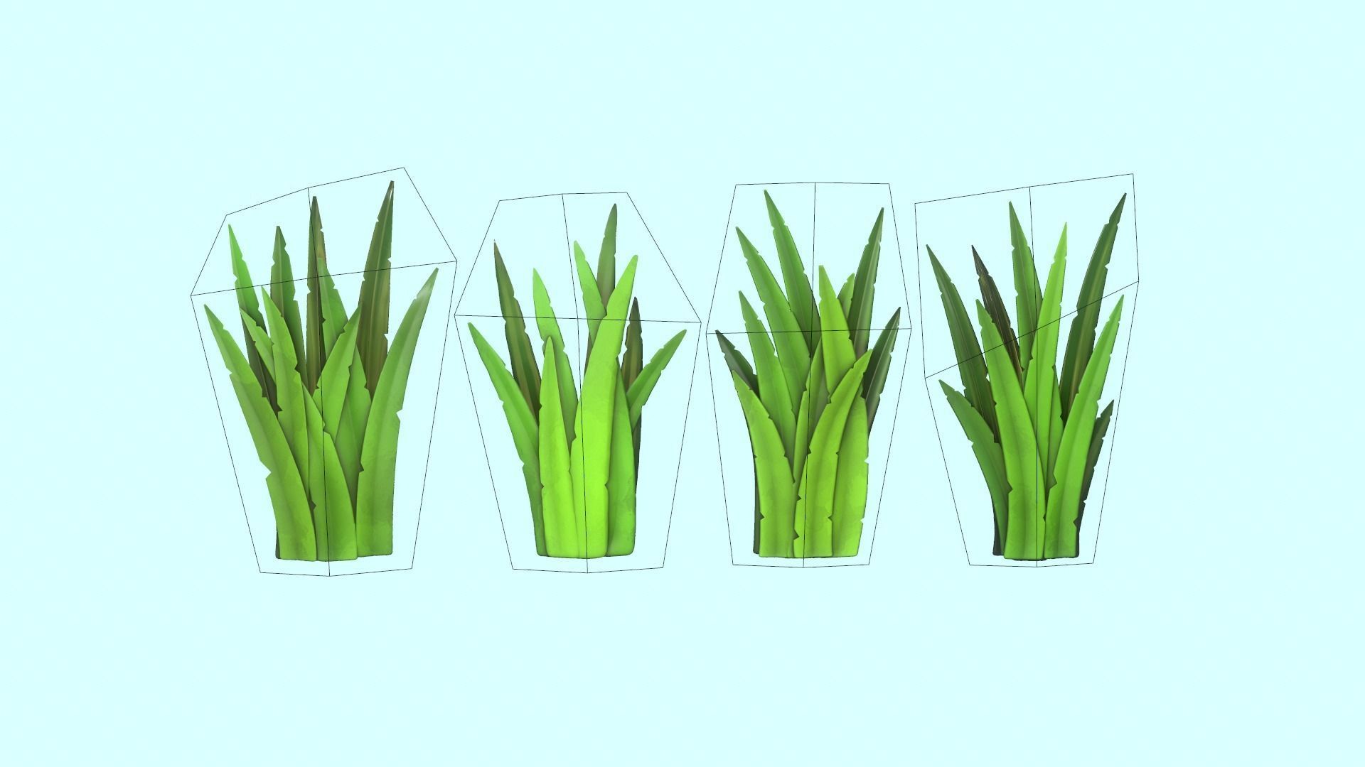 Grass Lowpoly Pack Low-poly 3D model_6