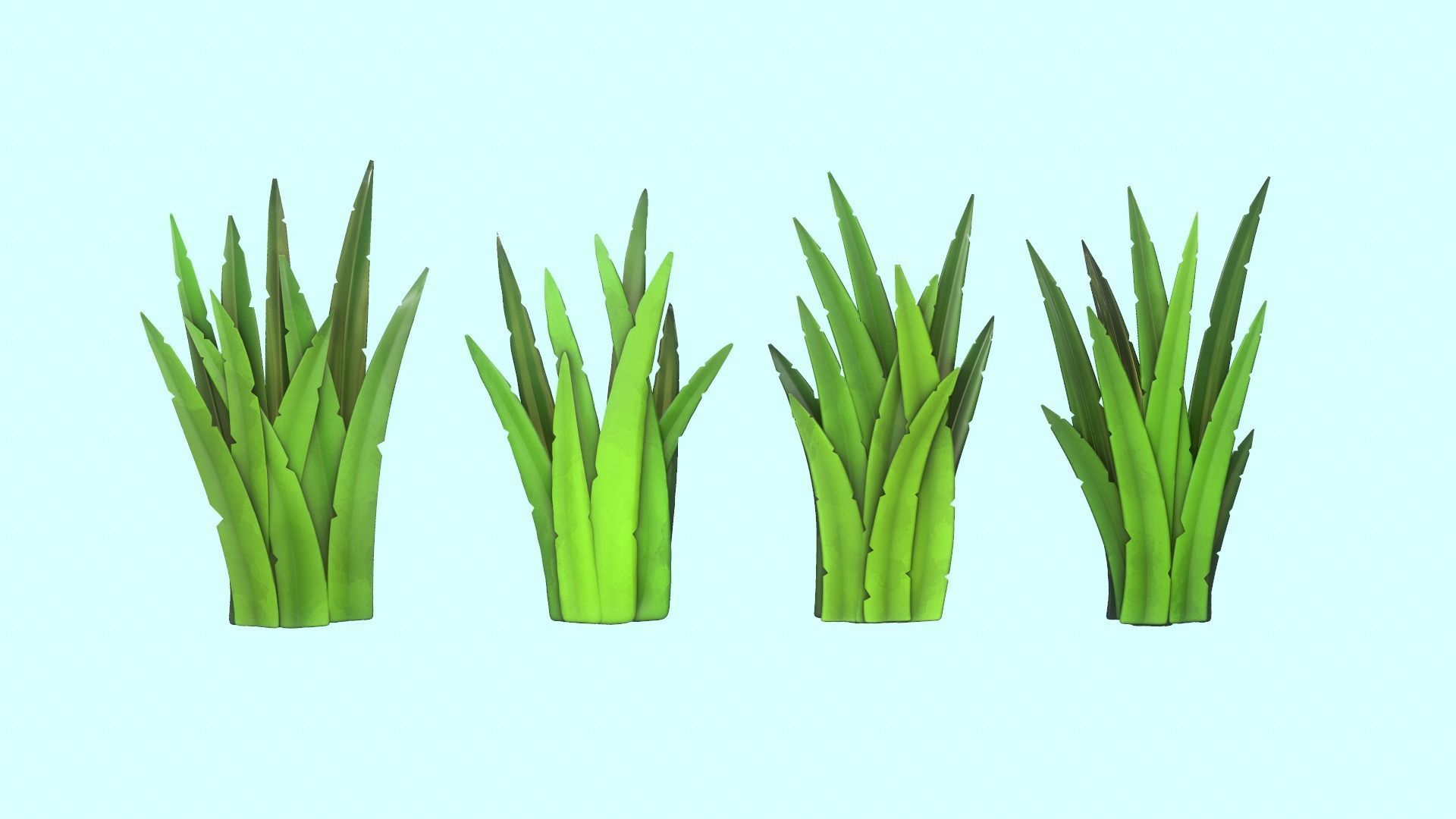 Grass Lowpoly Pack Low-poly 3D model_1