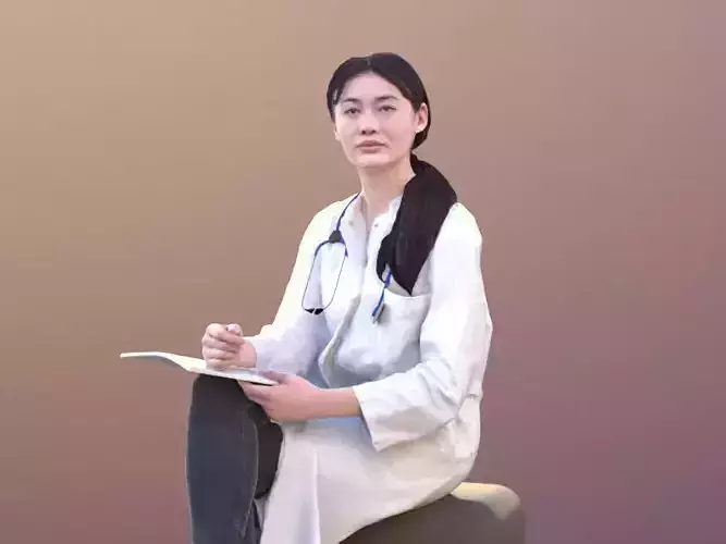 Francine 10365 - Sitting Asian Doctor