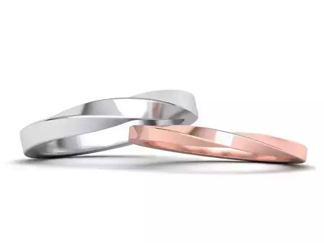Wedding Set Mobius rings  3dmodels 3D print model