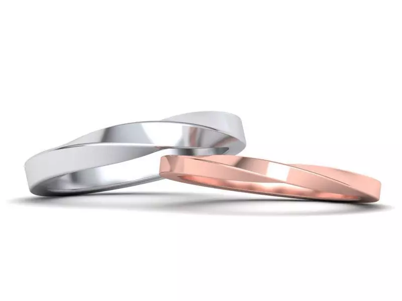 Wedding Set Mobius rings  3dmodels 3D print model_0