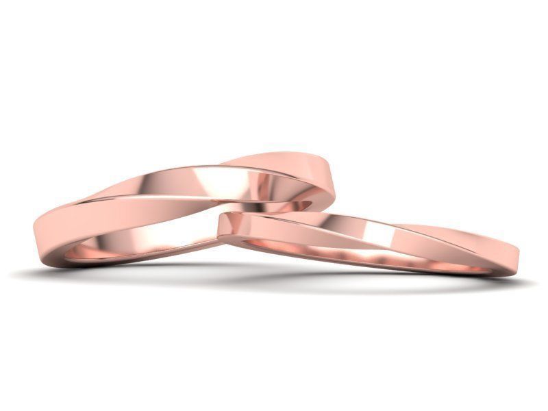 Wedding Set Mobius rings  3dmodels 3D print model_13
