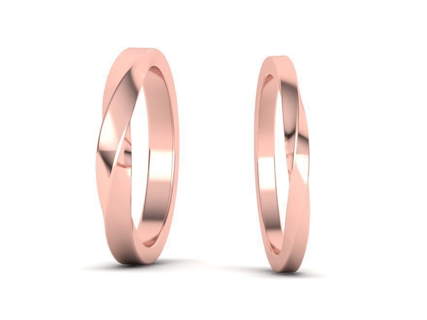 Wedding Set Mobius rings  3dmodels 3D print model_7