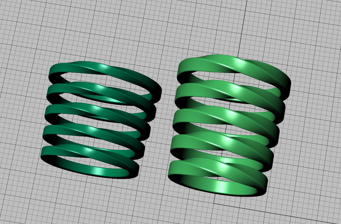 Wedding Set Mobius rings  3dmodels 3D print model_3