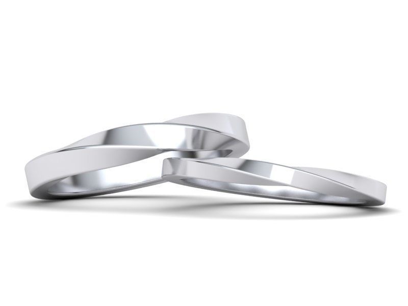 Wedding Set Mobius rings  3dmodels 3D print model_12
