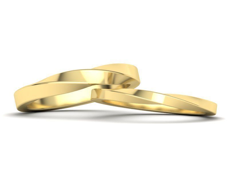 Wedding Set Mobius rings  3dmodels 3D print model_11