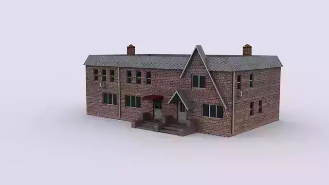 brick house 2 Low-poly 3D model